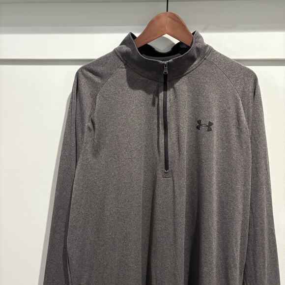 Under Armour Men Size XXL Gray Tech‎ 1/2 Zip Pullover Shirt Quick Dry Activewear - Picture 3 of 12